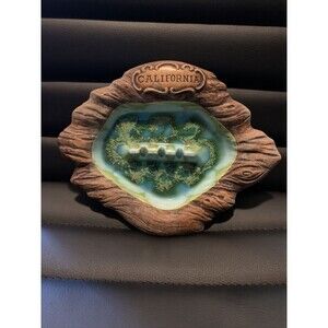 Vintage 1963 Treasure Craft California Ceramic Ashtray MCM Made In USA